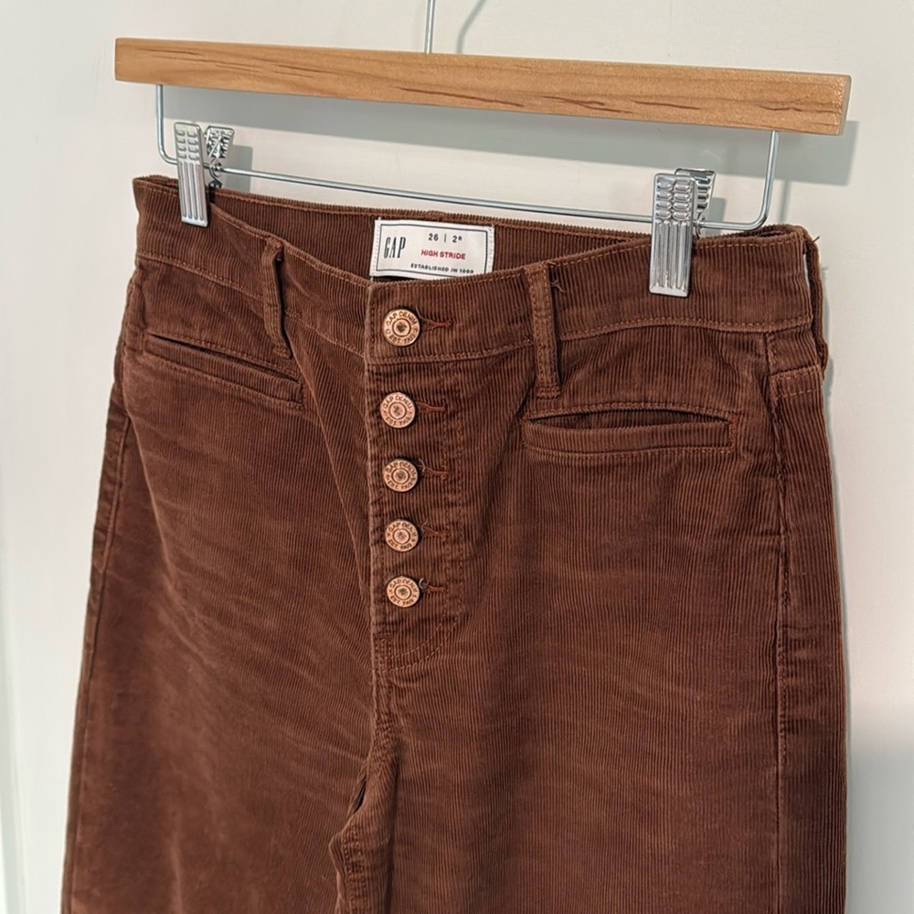 Gap Button-Fly Cord Wide-Leg Pants